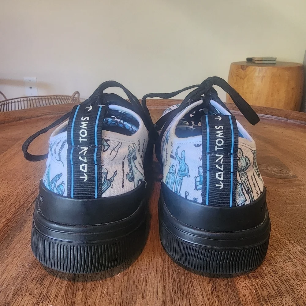 Toms x Star Wars Canvas Character Sketch Trvl Lite Low Top Sneakers Mens 10.5